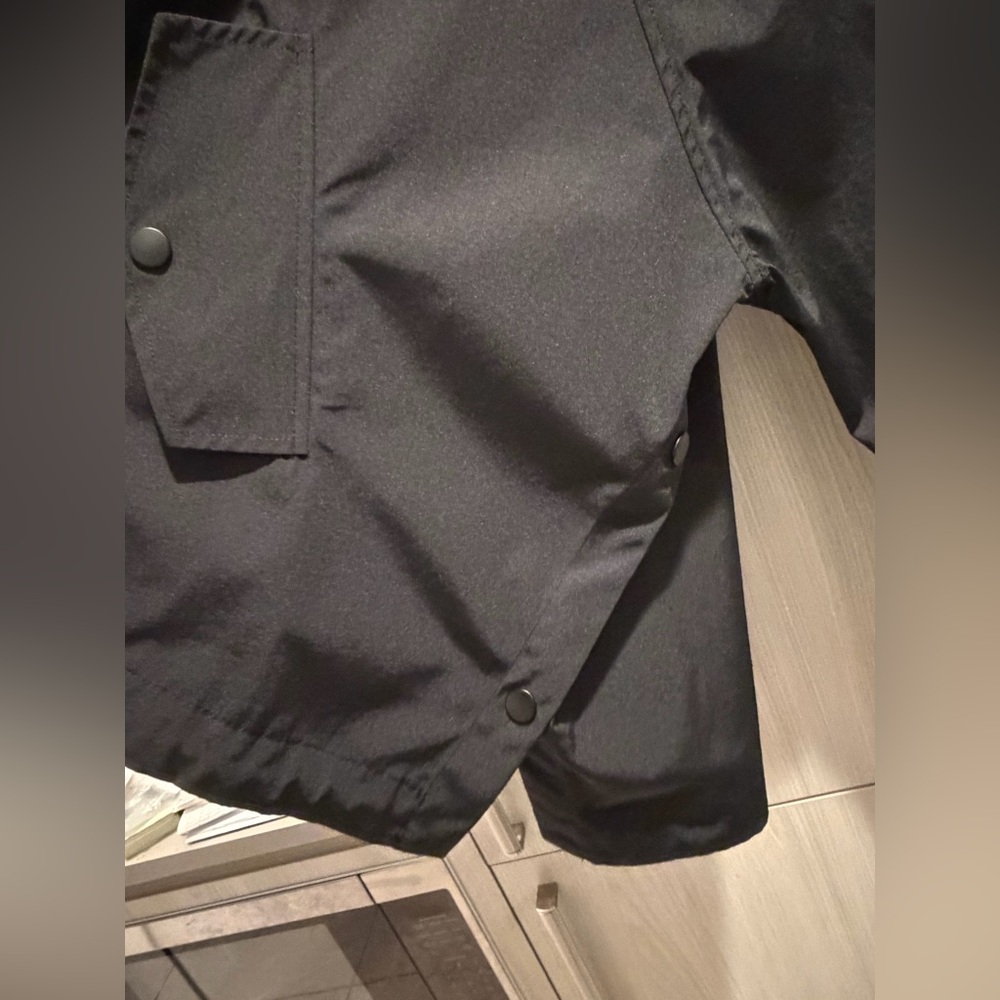 Brand New Zara Black Oversized Waterproof Water Repellent Hooded Parka Jacket - Picture 7 of 8